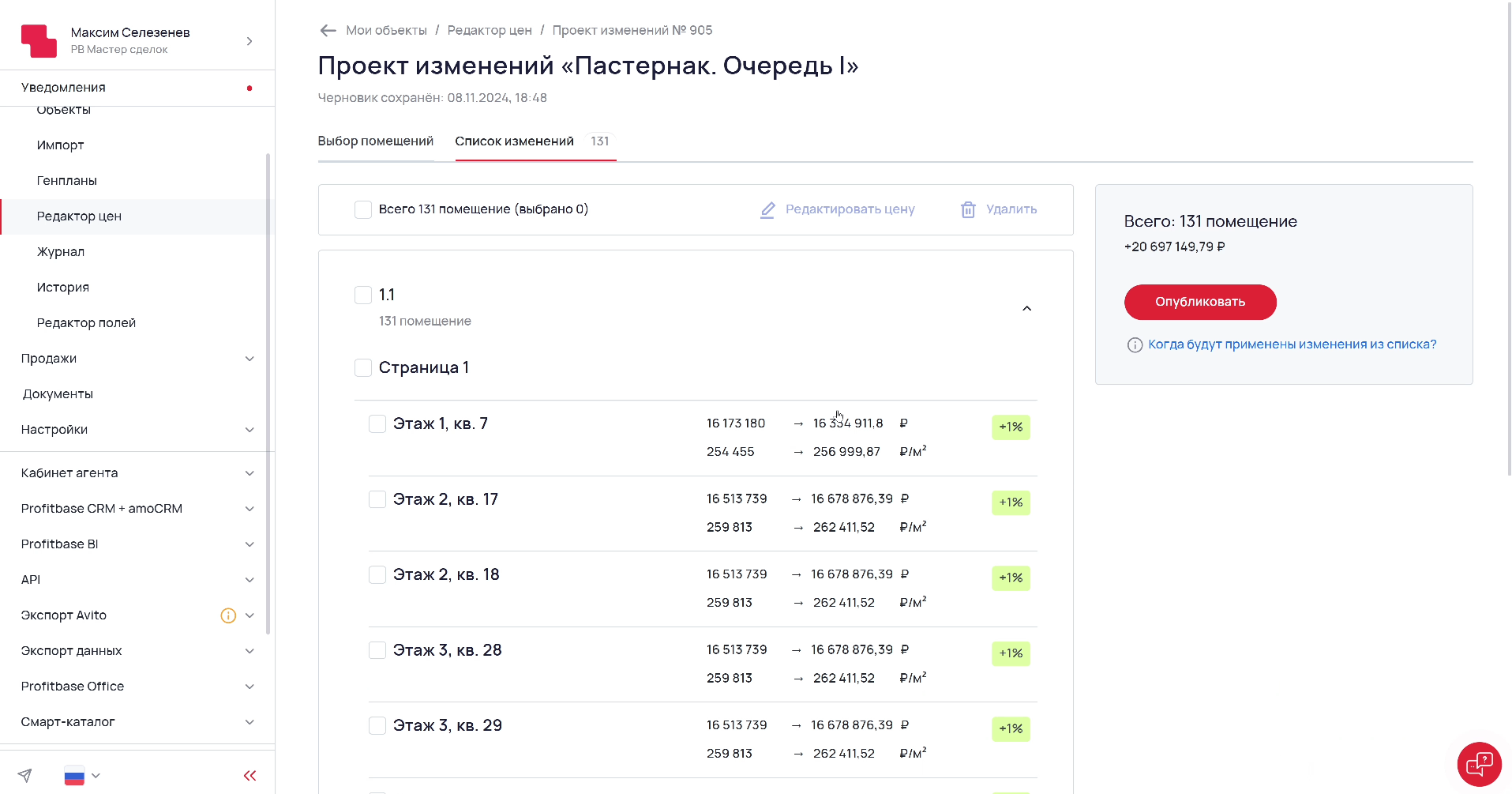 Инструменты управления ценой: редактор цен и контроль стоимости