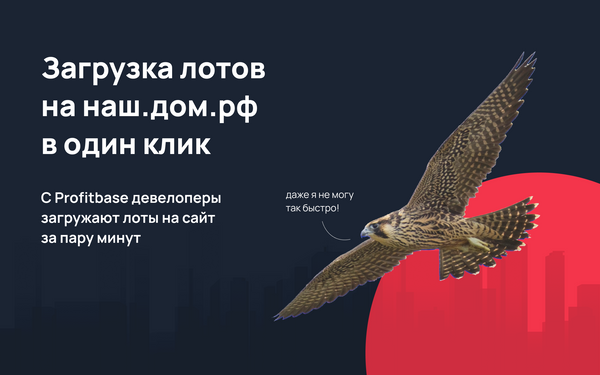Загрузка лотов на наш.дом.рф в один клик