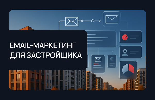Обложка статьи Profitbase про email-маркетинг в недвижимости.